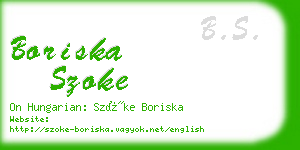 boriska szoke business card